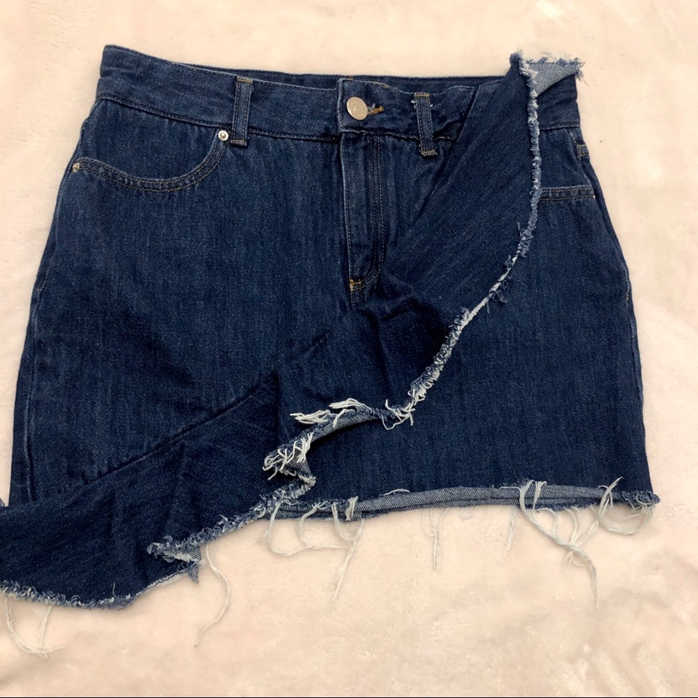 BDG Ruffle Denim Skirt